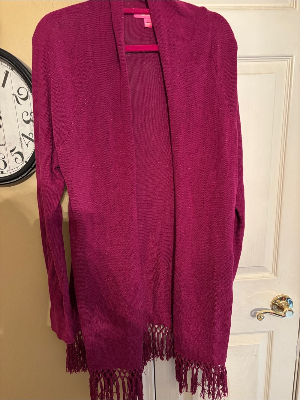 Lilly Pulitzer Open-Front Hem Tatum Cardigan - Magenta